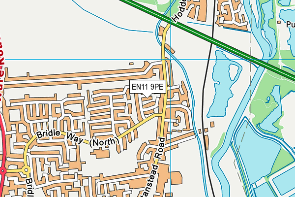 EN11 9PE map - OS VectorMap District (Ordnance Survey)