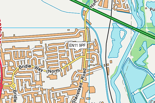 EN11 9PF map - OS VectorMap District (Ordnance Survey)