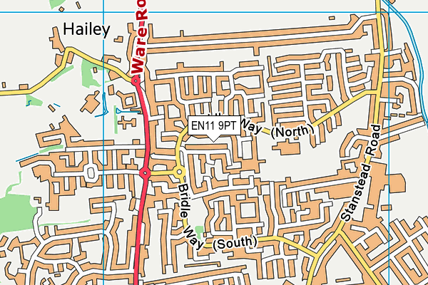 EN11 9PT map - OS VectorMap District (Ordnance Survey)