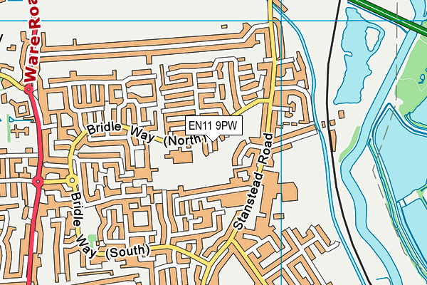 EN11 9PW map - OS VectorMap District (Ordnance Survey)