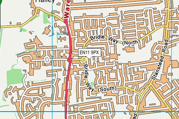 EN11 9PX map - OS VectorMap District (Ordnance Survey)