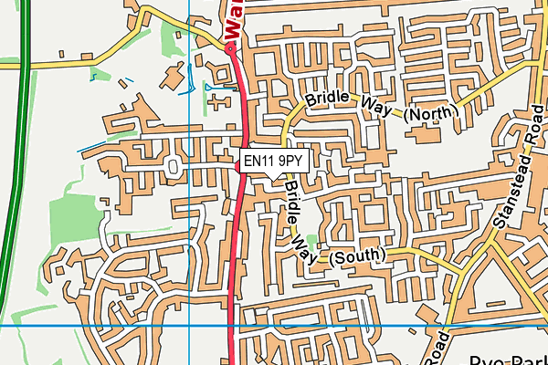 EN11 9PY map - OS VectorMap District (Ordnance Survey)