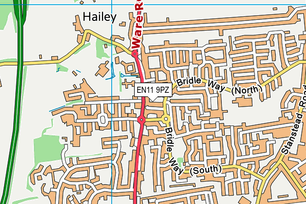 EN11 9PZ map - OS VectorMap District (Ordnance Survey)