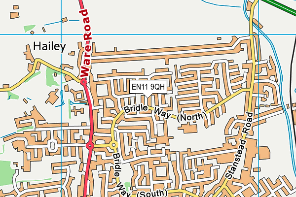 EN11 9QH map - OS VectorMap District (Ordnance Survey)