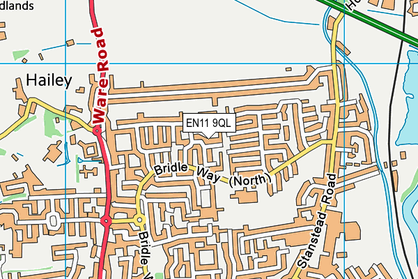 EN11 9QL map - OS VectorMap District (Ordnance Survey)