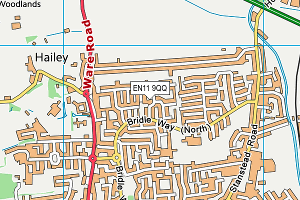 EN11 9QQ map - OS VectorMap District (Ordnance Survey)