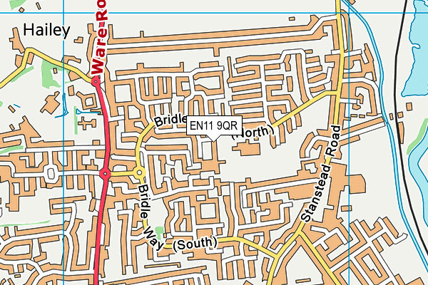 EN11 9QR map - OS VectorMap District (Ordnance Survey)