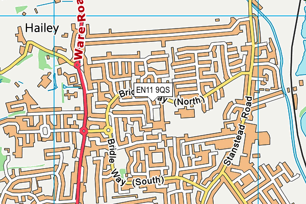 EN11 9QS map - OS VectorMap District (Ordnance Survey)