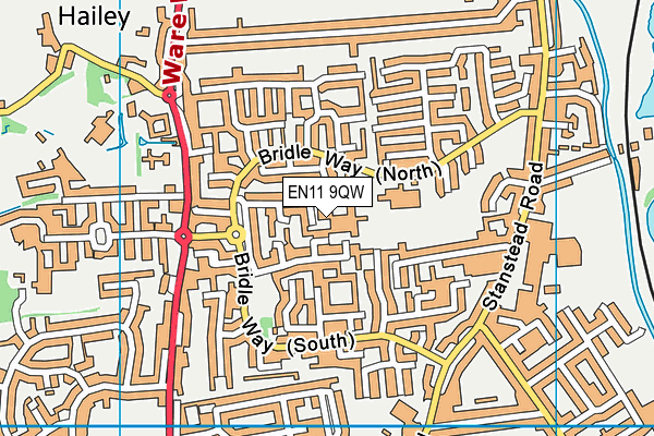 EN11 9QW map - OS VectorMap District (Ordnance Survey)