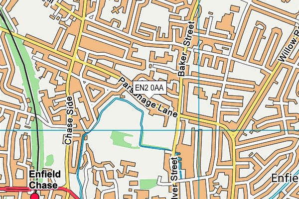 EN2 0AA map - OS VectorMap District (Ordnance Survey)