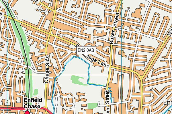 EN2 0AB map - OS VectorMap District (Ordnance Survey)