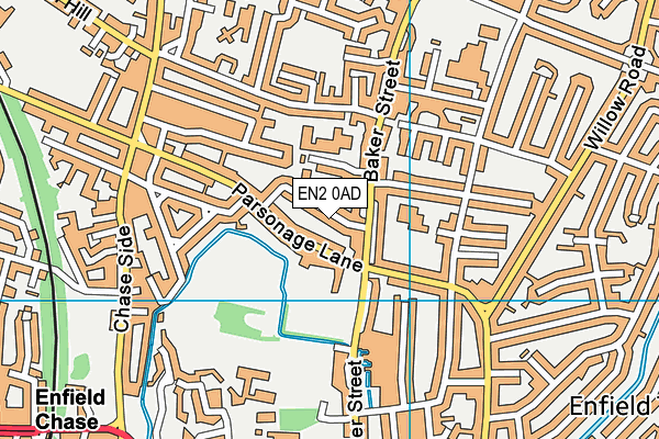EN2 0AD map - OS VectorMap District (Ordnance Survey)