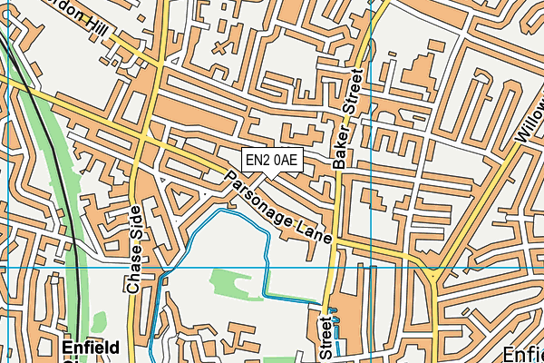 EN2 0AE map - OS VectorMap District (Ordnance Survey)