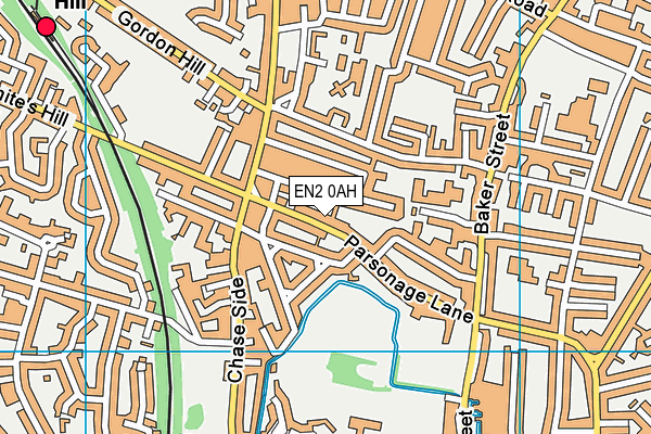 EN2 0AH map - OS VectorMap District (Ordnance Survey)