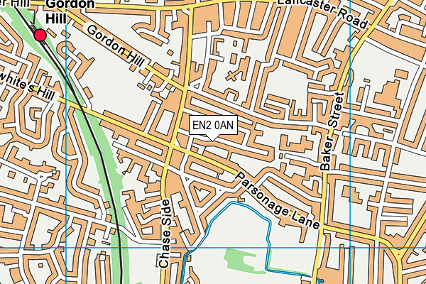 EN2 0AN map - OS VectorMap District (Ordnance Survey)