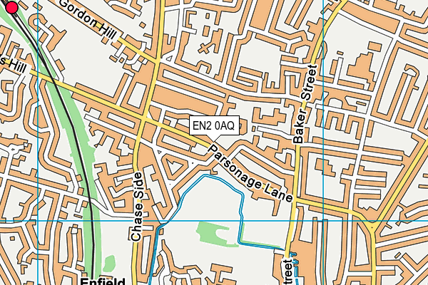 EN2 0AQ map - OS VectorMap District (Ordnance Survey)