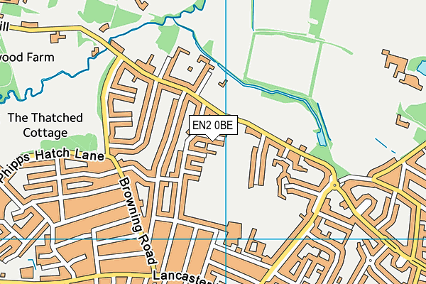 EN2 0BE map - OS VectorMap District (Ordnance Survey)