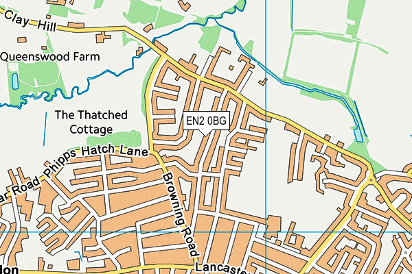 EN2 0BG map - OS VectorMap District (Ordnance Survey)