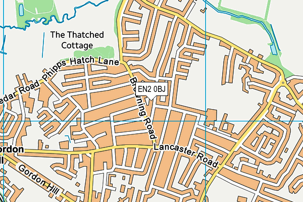 EN2 0BJ map - OS VectorMap District (Ordnance Survey)