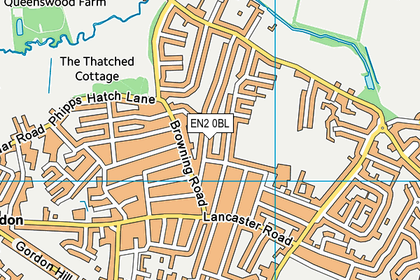 EN2 0BL map - OS VectorMap District (Ordnance Survey)