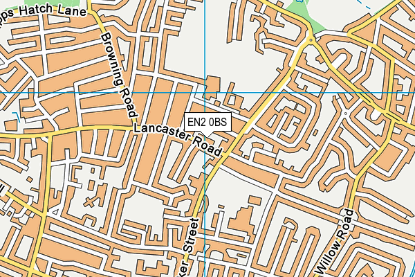 EN2 0BS map - OS VectorMap District (Ordnance Survey)