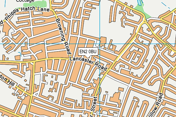 EN2 0BU map - OS VectorMap District (Ordnance Survey)