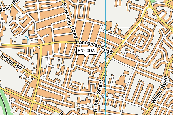 EN2 0DA map - OS VectorMap District (Ordnance Survey)