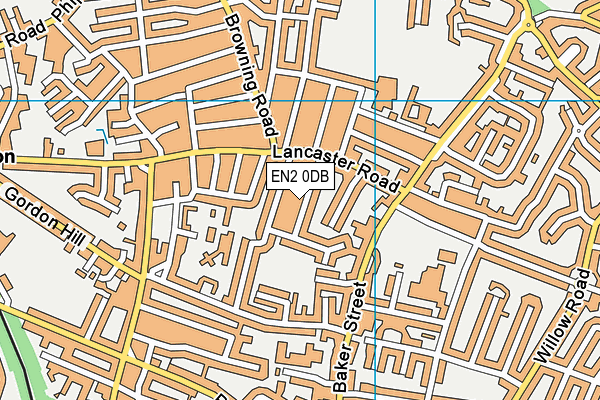 EN2 0DB map - OS VectorMap District (Ordnance Survey)