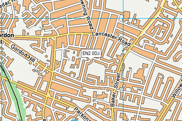 EN2 0DJ map - OS VectorMap District (Ordnance Survey)