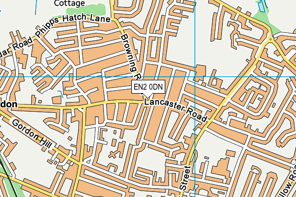 EN2 0DN map - OS VectorMap District (Ordnance Survey)