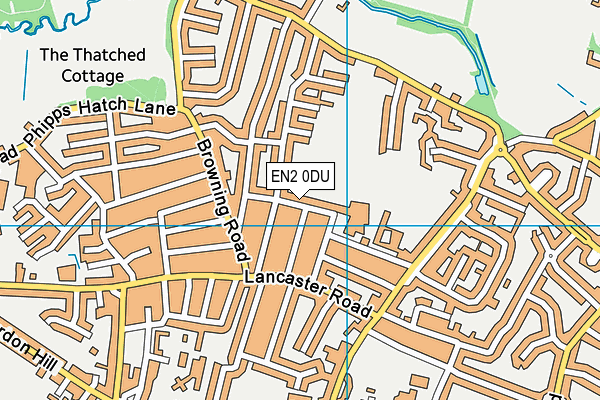 EN2 0DU map - OS VectorMap District (Ordnance Survey)