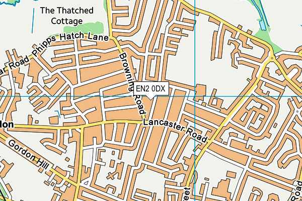 EN2 0DX map - OS VectorMap District (Ordnance Survey)