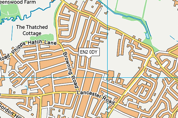 EN2 0DY map - OS VectorMap District (Ordnance Survey)