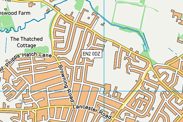 EN2 0DZ map - OS VectorMap District (Ordnance Survey)