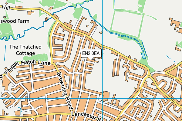 EN2 0EA map - OS VectorMap District (Ordnance Survey)