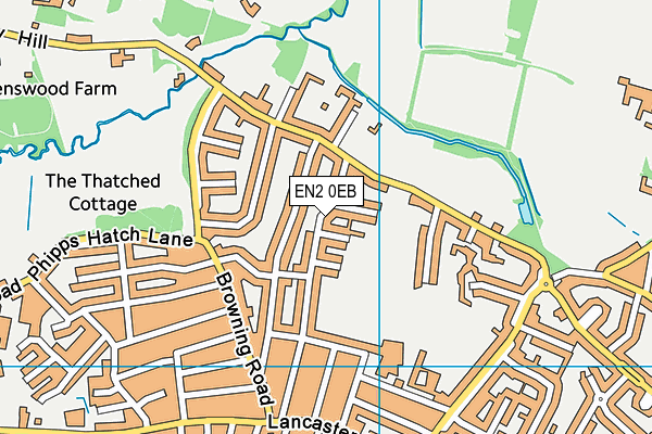 EN2 0EB map - OS VectorMap District (Ordnance Survey)