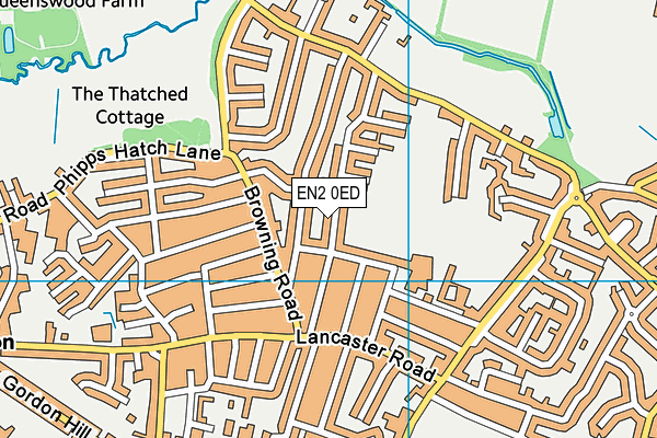 EN2 0ED map - OS VectorMap District (Ordnance Survey)