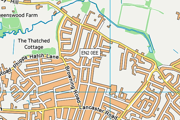 EN2 0EE map - OS VectorMap District (Ordnance Survey)