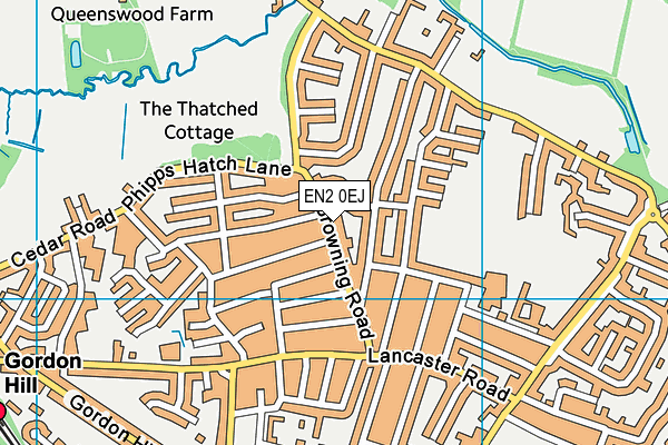 EN2 0EJ map - OS VectorMap District (Ordnance Survey)