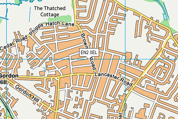 EN2 0EL map - OS VectorMap District (Ordnance Survey)