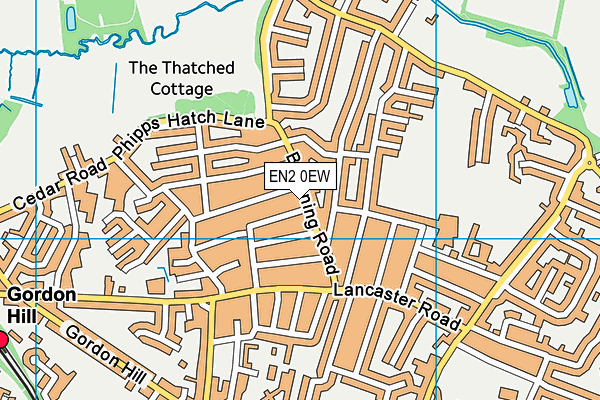 EN2 0EW map - OS VectorMap District (Ordnance Survey)