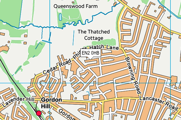 EN2 0HB map - OS VectorMap District (Ordnance Survey)