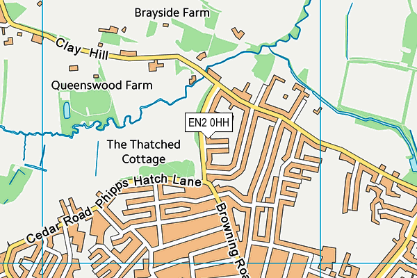 EN2 0HH map - OS VectorMap District (Ordnance Survey)