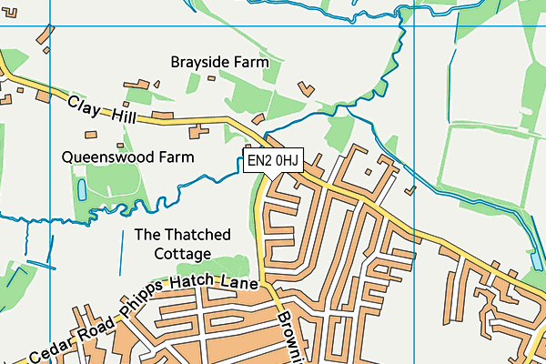 EN2 0HJ map - OS VectorMap District (Ordnance Survey)