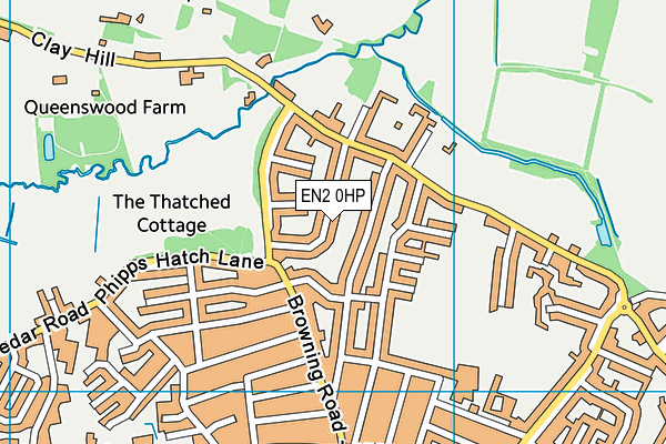 EN2 0HP map - OS VectorMap District (Ordnance Survey)