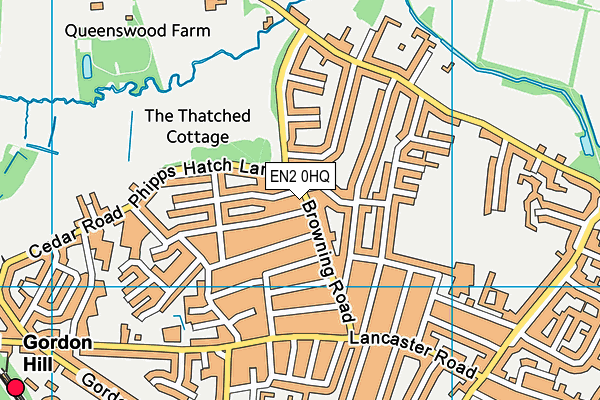 EN2 0HQ map - OS VectorMap District (Ordnance Survey)