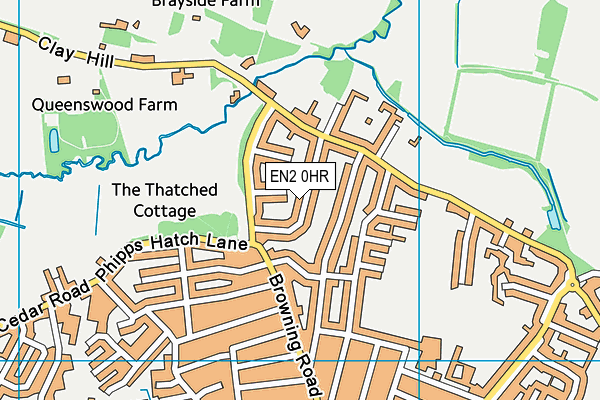 EN2 0HR map - OS VectorMap District (Ordnance Survey)