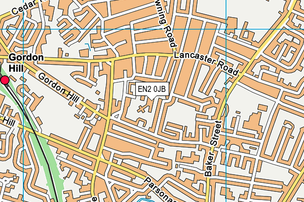 EN2 0JB map - OS VectorMap District (Ordnance Survey)