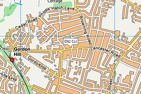 EN2 0JJ map - OS VectorMap District (Ordnance Survey)