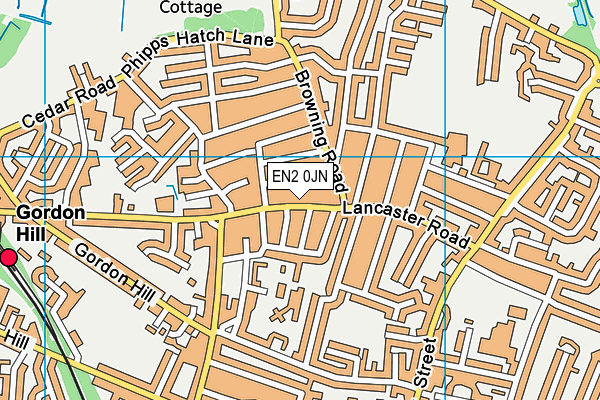 EN2 0JN map - OS VectorMap District (Ordnance Survey)
